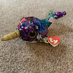 NEW Ty Narwhal With Sequins