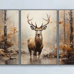 Deer Canvas Poster Set