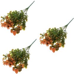 Zerodeko 3pcs Artificial Lifelike Berries Red Simulation Fruit for Home Kitchen Decoration for Table Centerpieces Parties and Photography Props