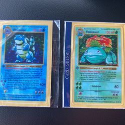 Blastoise  &Venusaur Sticker debit card skins 