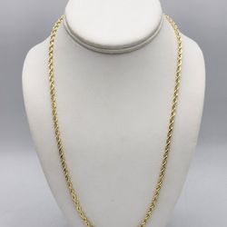 14kt Solid Gold Rope Chain 21.9G 22"
