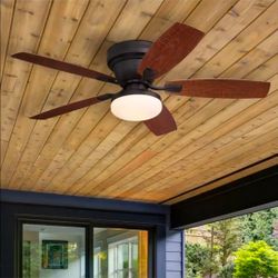 Westinghouse Lighting Contempra 52-Inch Indoor/Outdoor 5-Blade Black-Bronze Ceiling Fan, LED Light Fixture