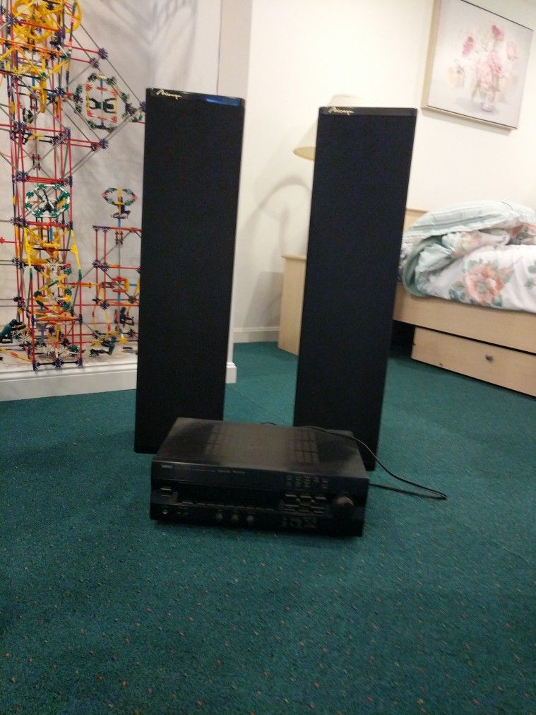 Mirage Speakers and Stereo Receiver
