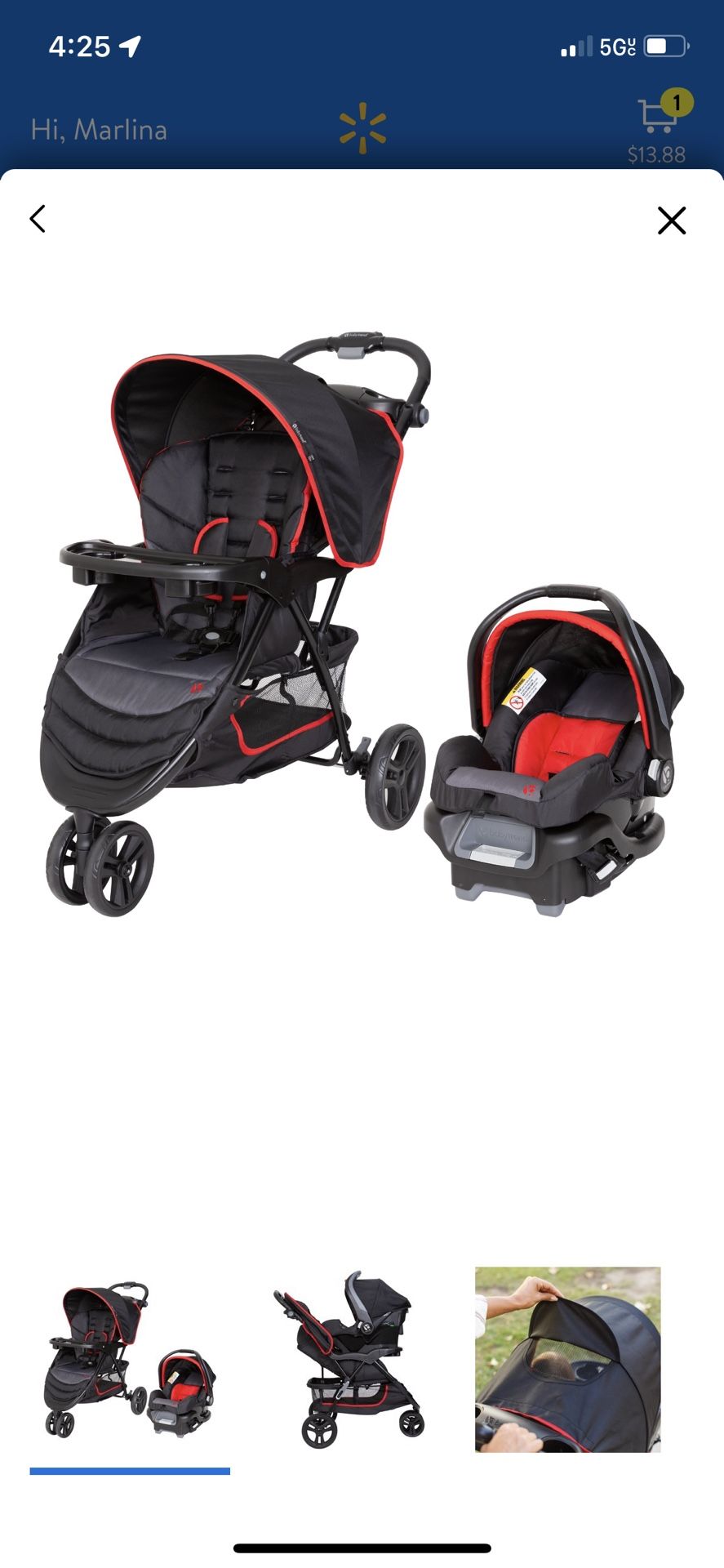 Stroller and car seat