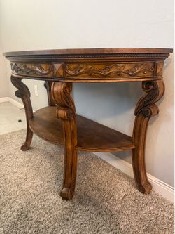 Wooden half table