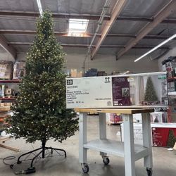 Home Decorators 9 ft Elegant Twinkling Grand Fir LED Pre-Lit Tree with Timer