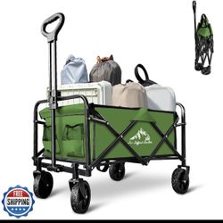 SAILARY Collapsible Utility Cart Folding Wagon, 220 lbs Capacity