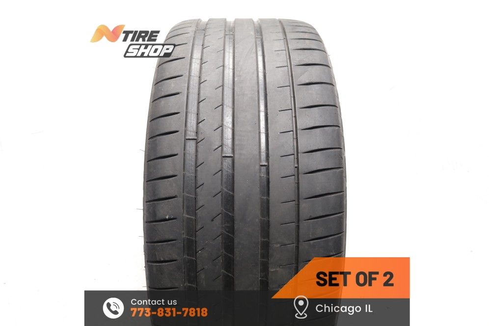 Set of 2 Used 6/32 HL Summer 275/35R22 107Y Michelin Pilot Sport EV MO1 Acoustic