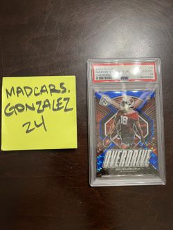 2024 Panini Mosaic Marvin Harrison Jr. Blue Overdrive /99 RC PSA 10 AZ Cardinals