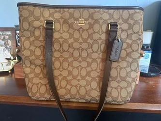 Coach signature C brown tan Purse