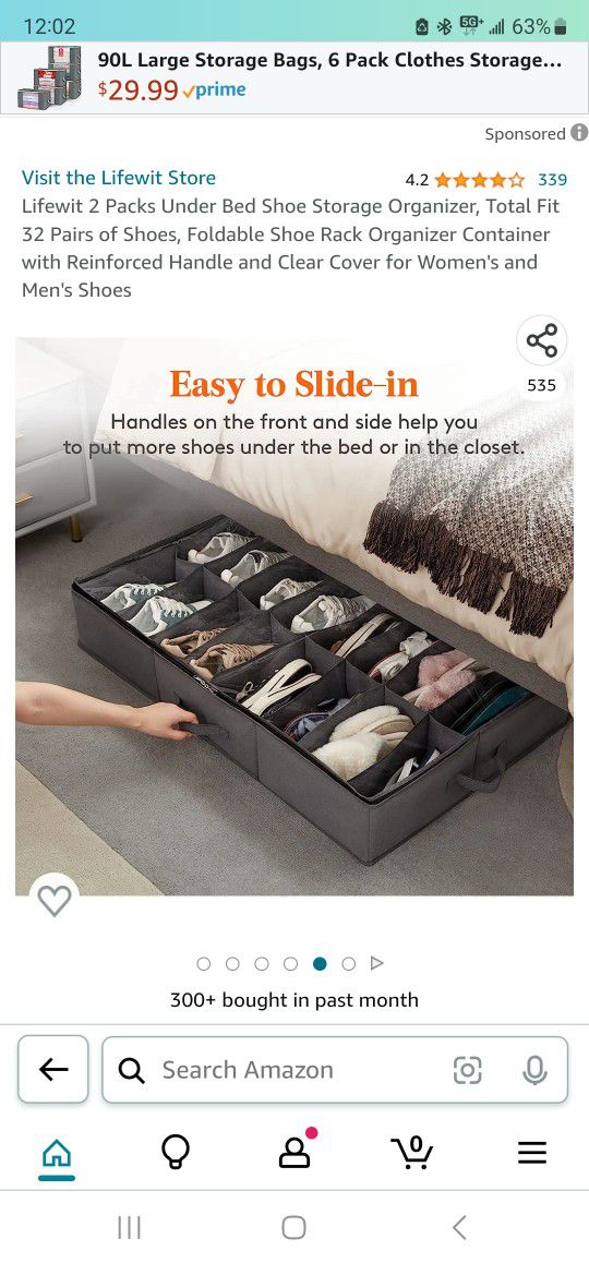 Under Bed Shoe Storage 