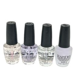 OPI Nail Treatment Lot 4 Base Coat Top Coat RapiDry Chip Skip Prep NT T10 0.5oz