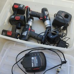 Craftsman Drills W Chargers And Batteries