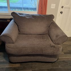 Oversized Chair With Stool