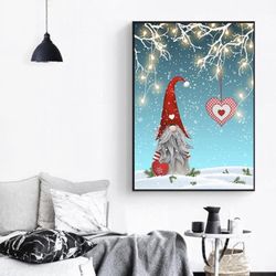 Diamond Painting Kit Gnome 5D DIY Christmas Diamond Art Set