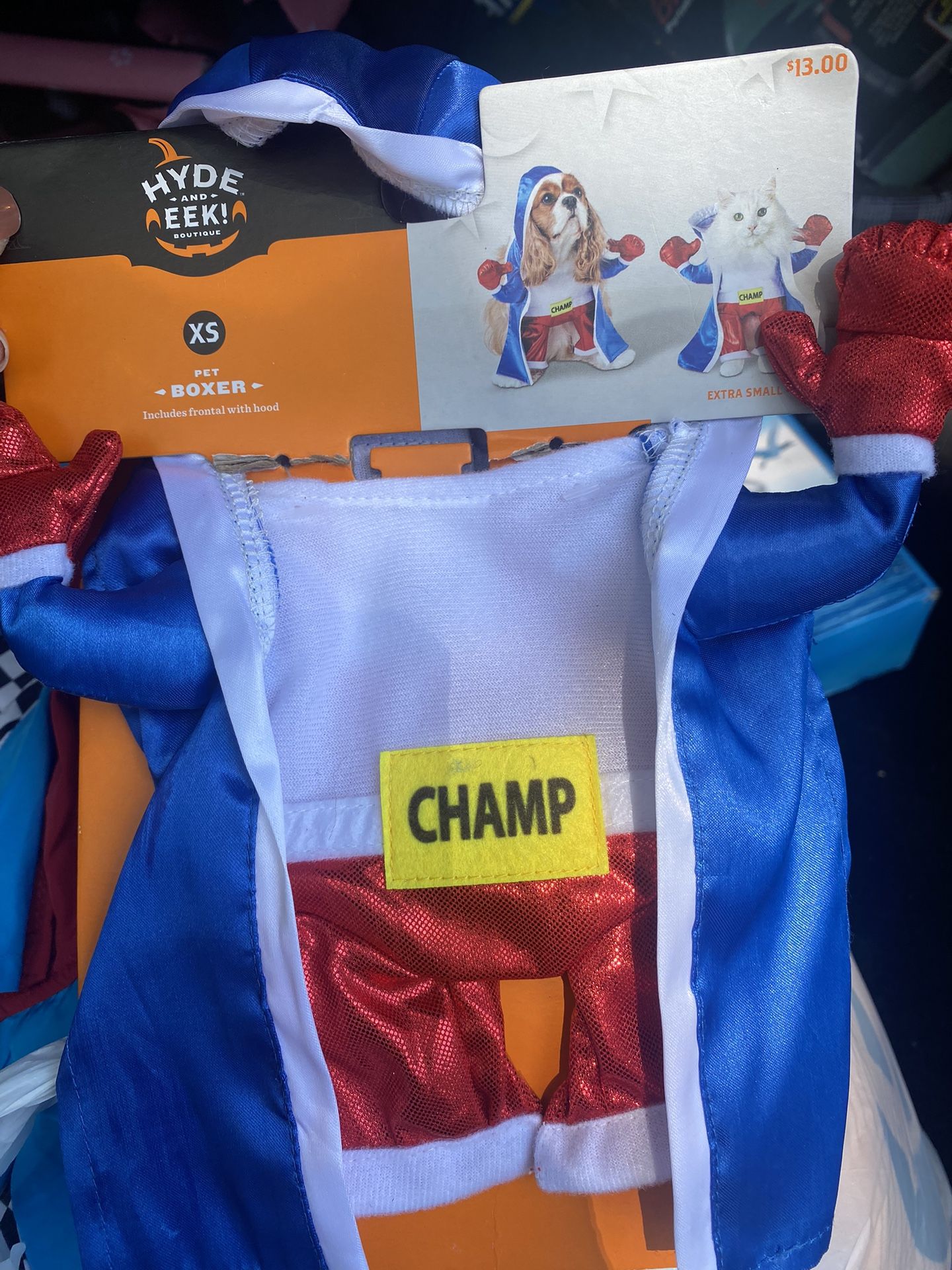 Extra small dog boxing costume