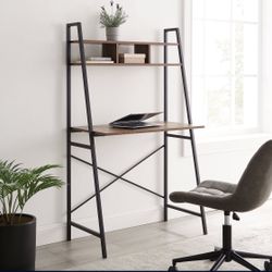 New Space Saving Ladder Storage Desk, Reclaimed Barnwood
