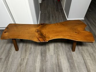 Vintage Live Edge, Wood Bench