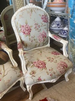 2 French Provincial Floral Armchair