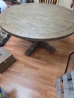 Rustic modern wood table.