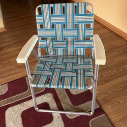 Metal Frame Blu Beach Chair ( 2- Pack)