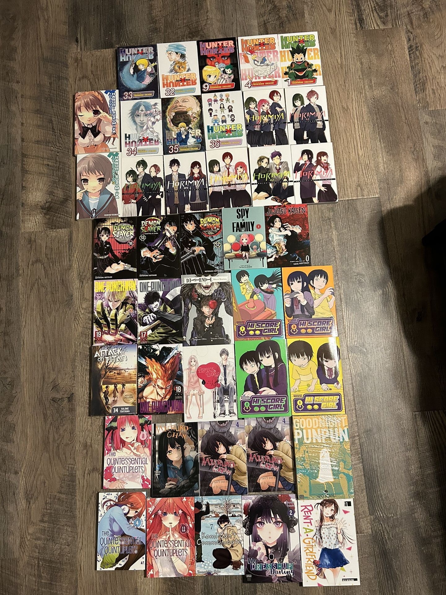 Anime Manga Lot (Hunter X Hunter Demon Slayer Jujutsu Kaisen) And More