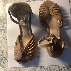Brown Suede Sandals Size 9