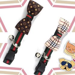 2 BOW BOWKNOT BELL PET CAT & DOG COLLAR. AVAILABLE IN XS AND MEDIUM SIZE.NEW BRAND