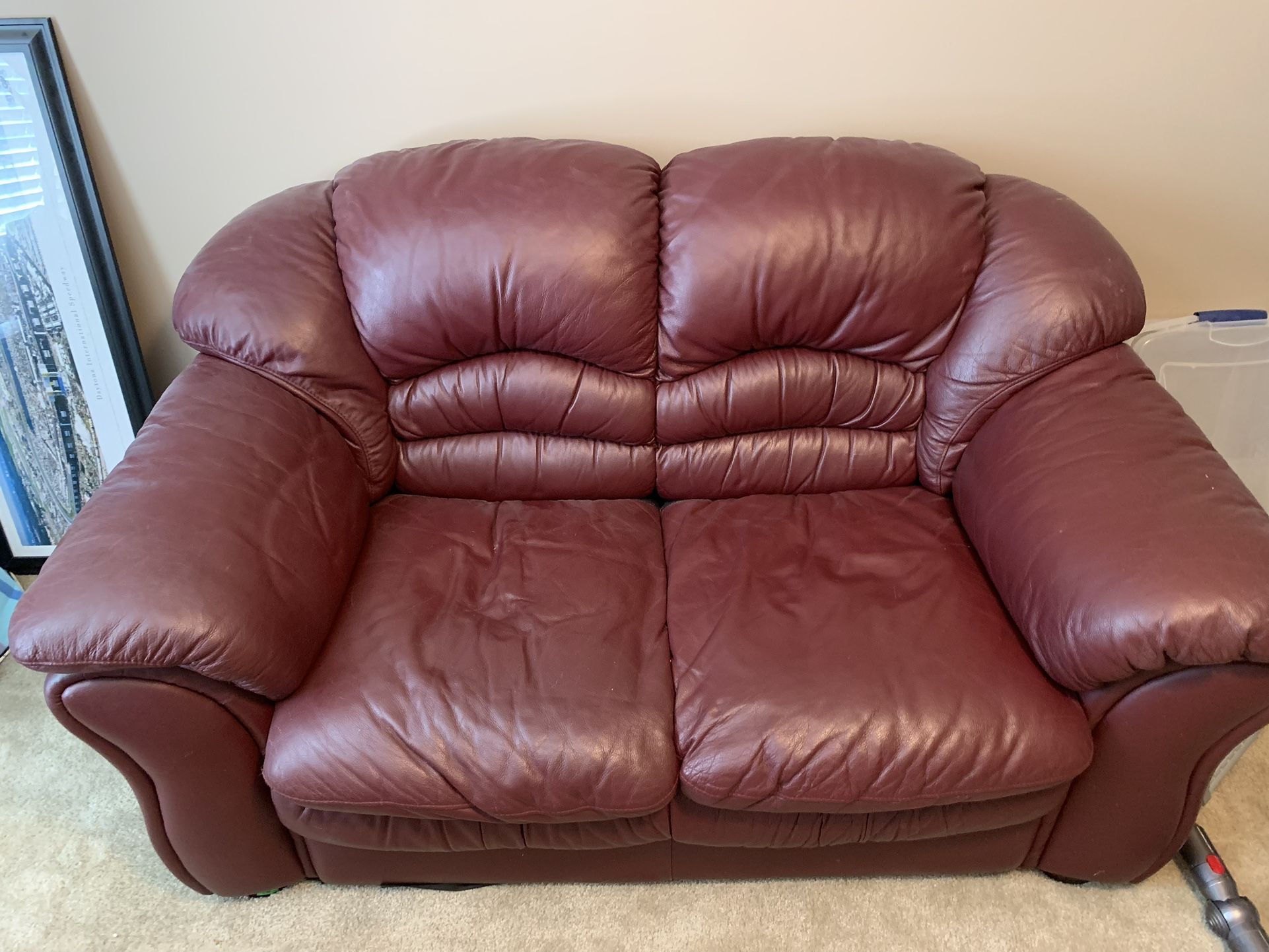 Leather Loveseat