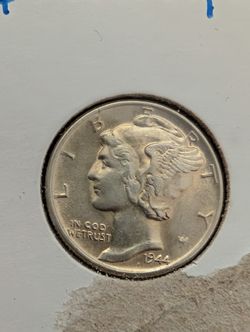 1944 Uncensored High Grade Mercury Dime