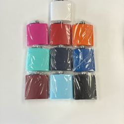 Powder Coated, Engravable Flasks