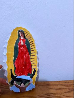 Virgin of Guadalupe Statue - White or Hand Painted - 13"