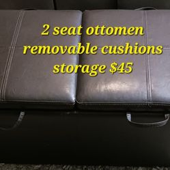Double Wide Ottoman Cushions Come Off Use For Storage And Trays 