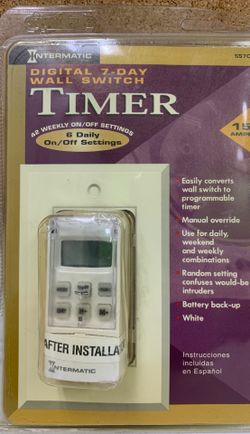 Digital 7 day wall switch timer