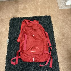 Red supreme backpack