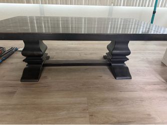 Black wooden coffee table