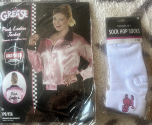 Halloween Grease Pink Ladies Jacket & Socks