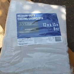 Everbilt Medium Duty 12ftx15ft Canvas Dropcloth 