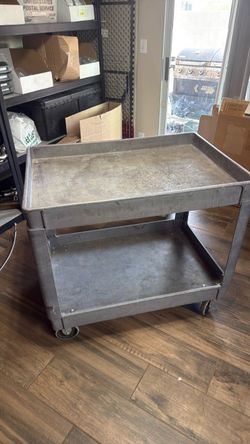 40" X 24" 2 SHELF UTIL CART GRAY