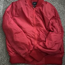 Red Forever 21 Bomber jacket Size M
