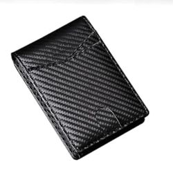 *BRAND NEW* TOPTSOFI SLIM CARBON FIBER LEATHER WALLET FOR MEN 