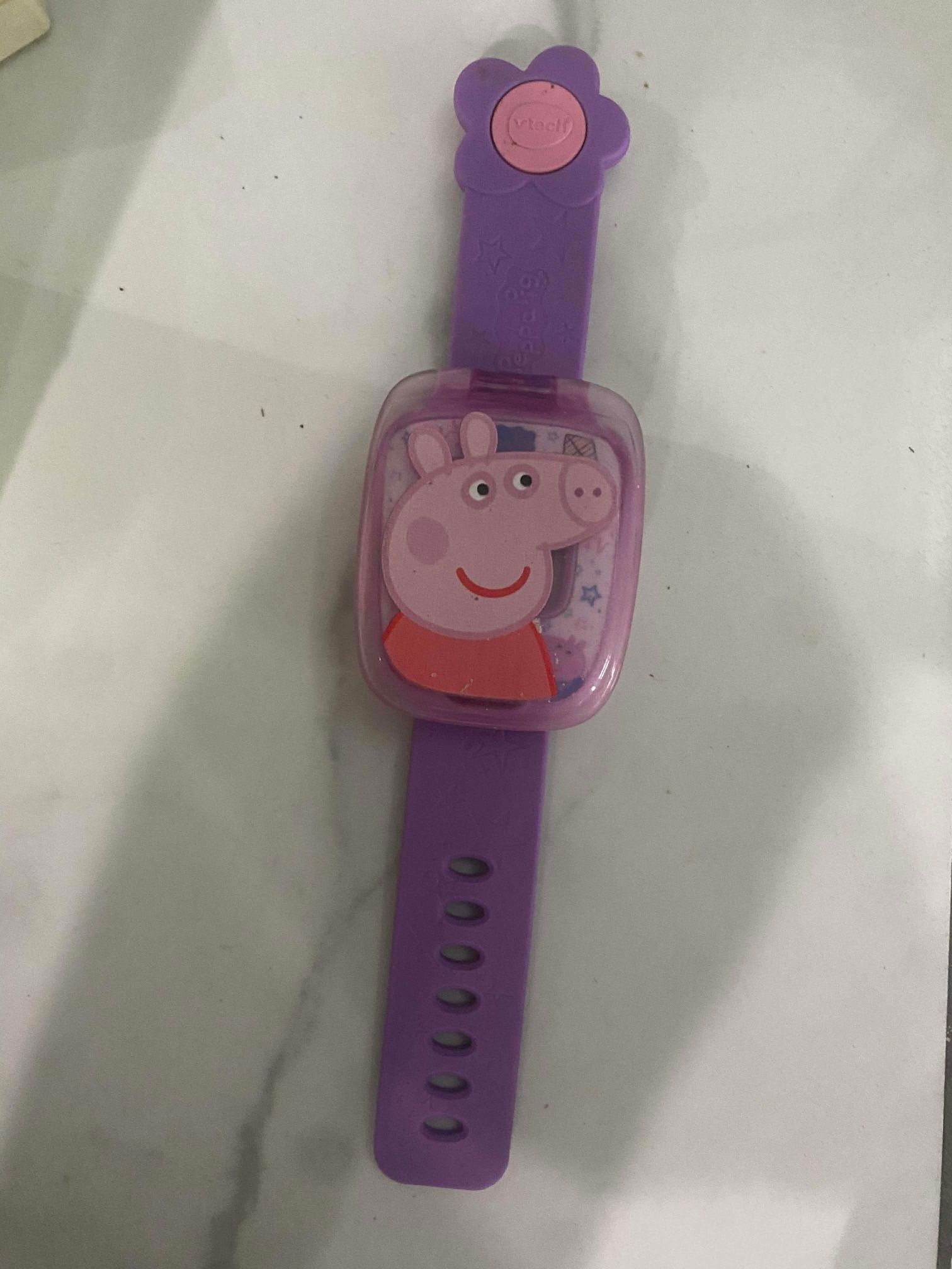 VTech Peppa Pig Learning Watch Pink Purple Activity Games with Sound