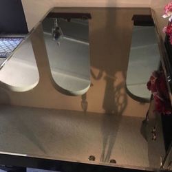 Mirror Table With 3 Chairs