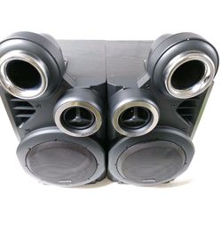 Audiovox Bass Reflex Speakers System Impedance 6 ohms 80W  TESTED
