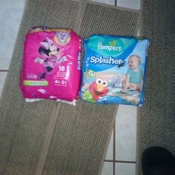 Pull Ups And Pampers 3-4 & 4T-5T