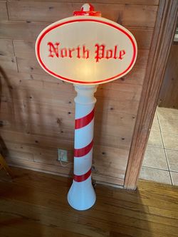 Lighted North Pole Blow Mold