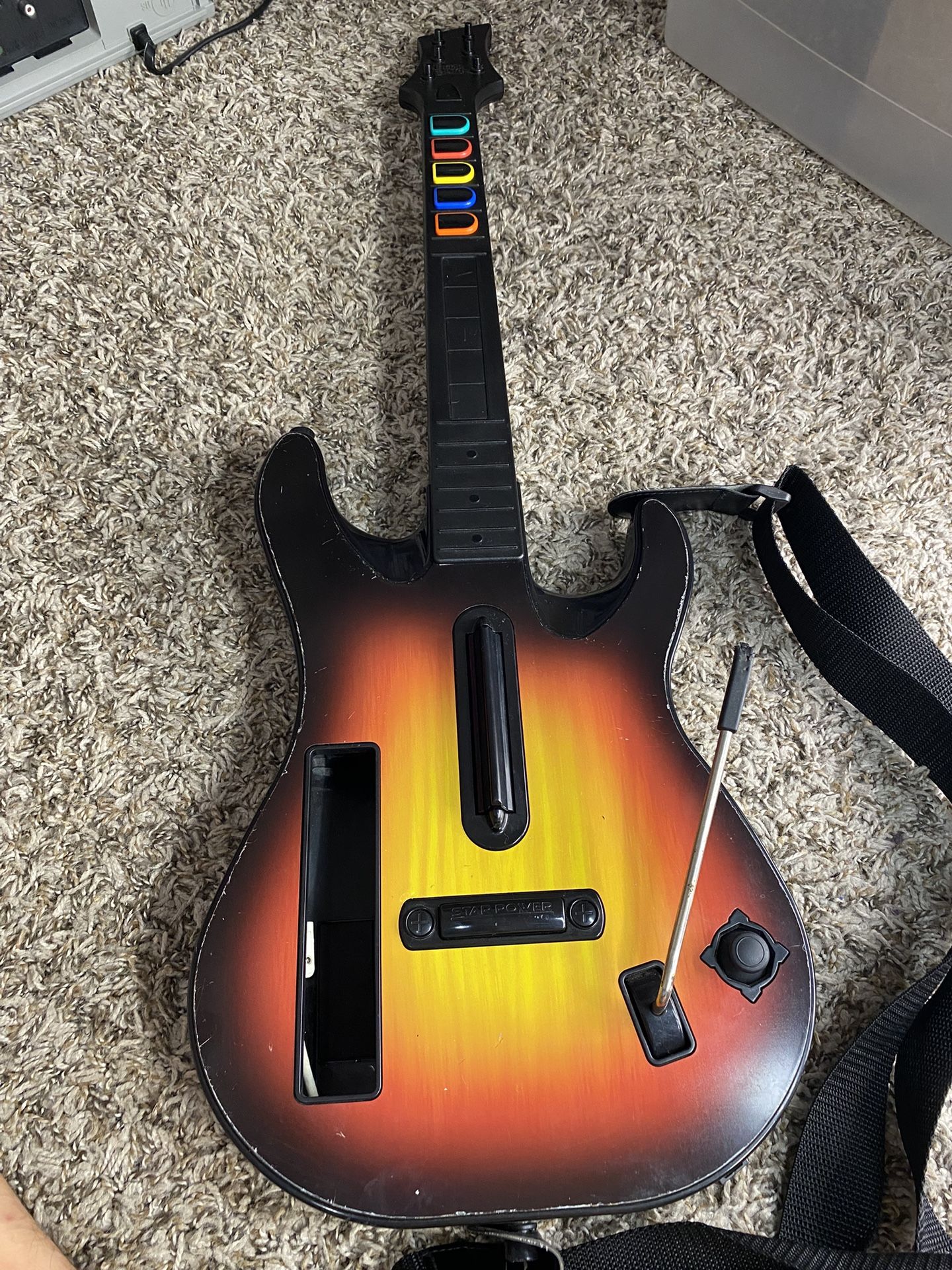 Nintendo Wii Wireless Guitar Hero RedOctane Sunburst Controller TESTED