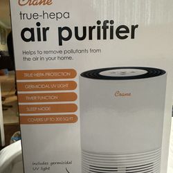 Crane Air Purifier with True HEPA Filter,