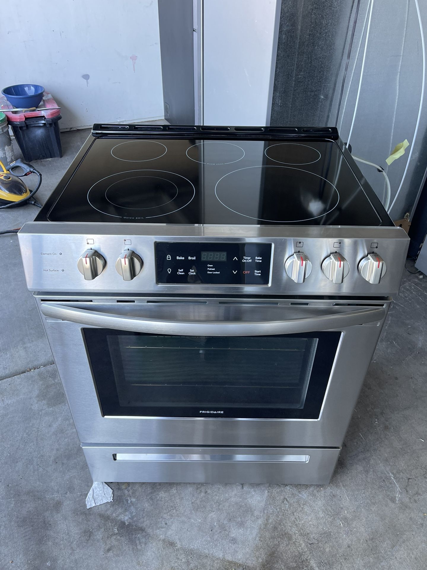 Frigidaire Electric Stove Stainless Steel Sliding