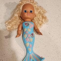 1991 Mattel Lil Miss Singing Mermaid Doll Blonde Vintage